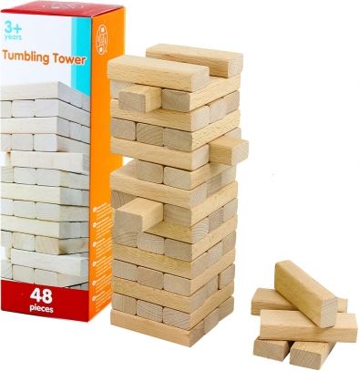 Hra věž jenga přírodní 48 ks - obrázek 1