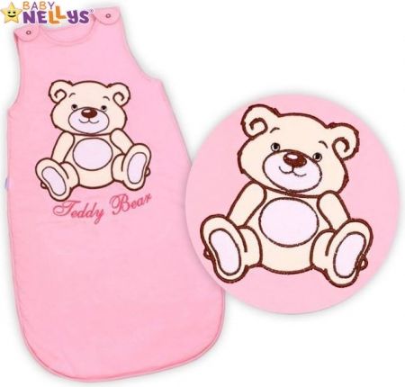 Spací vak Teddy Bear, Baby Nellys - sv. růžový vel. 2 - obrázek 1
