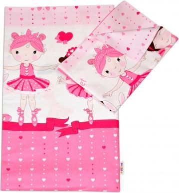 Baby Nellys 2-dílné bavlněné povlečení 135x100 cm, Princess - růžová - obrázek 1