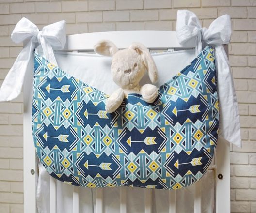 Baby Nellys Kapsář nejen na hračky , Geometrie - barva - Modrá - obrázek 1