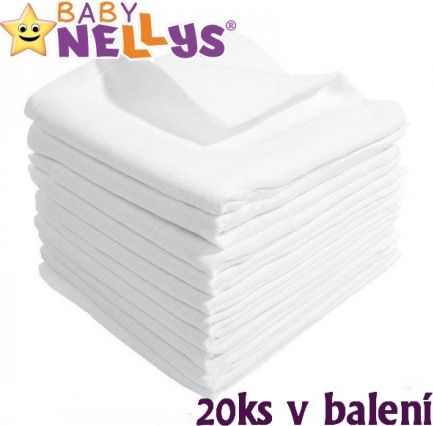 Kvalitní bavlněné pleny Baby Nellys - TETRA BASIC 80x80cm, 20ks v bal., K19 - obrázek 1