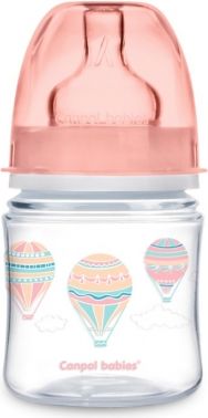Canpol babies Antikoliková lahvička 120 ml Létající balón - růžová - obrázek 1
