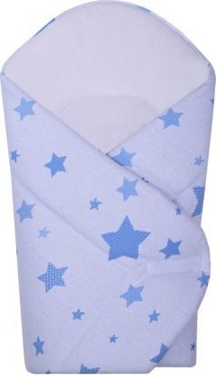 Novorozenecká zavinovačka Hvězda Baby Nellys z úpletu - modrá - obrázek 1