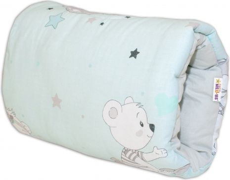 Bavlněný kojící polštář na ruku Baby Nellys, Mráček - mátový - obrázek 1