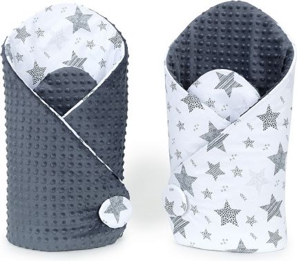 Mamo Tato Oboustranná zavinovačka Minky Baby - Starmix šedá/grafit - obrázek 1