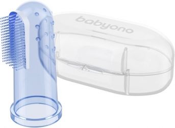 BabyOno První kartáček na zoubky - modrý - obrázek 1