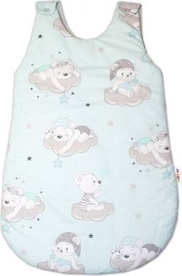 Bavlněný spací vak Baby Nellys, Mráček, 74 cm - mátový - obrázek 1