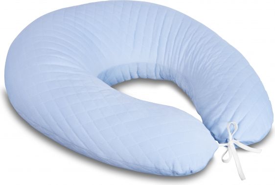 Kojící polštář - relaxační poduška 175 cm, Velvet lux Miminu, prošívaný - modrý - obrázek 1