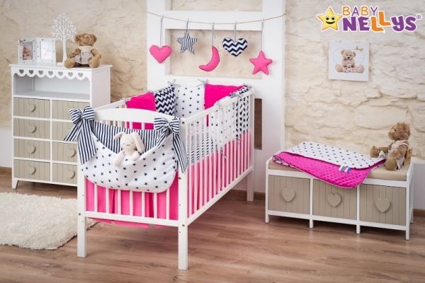 Baby Nellys Mega sada Be LOVE - Hvězdičky granát/růžová - obrázek 1