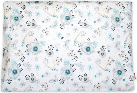 Baby Nellys Povlak na polštářek Ptáčci, 40x60 cm - mátový - obrázek 1