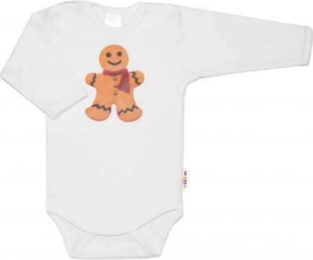 DEJNA Body dlouhý rukáv Perníček - bílé - obrázek 1