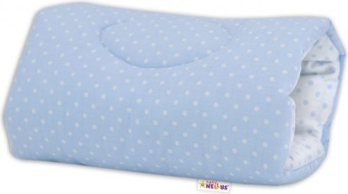 Baby Nellys Kojící polštář na ruku Baby Nellys, Tečky - modro/bílé - obrázek 1