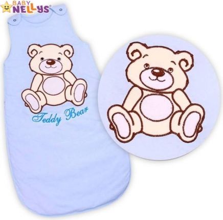 Spací vak Teddy Bear, Baby Nellys - sv. modrý vel. 1 - obrázek 1