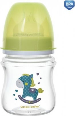 Canpol babies Antikoliková lahvička se širokým hrdlem Easy Start - TOYS 120 ml - zelená - obrázek 1