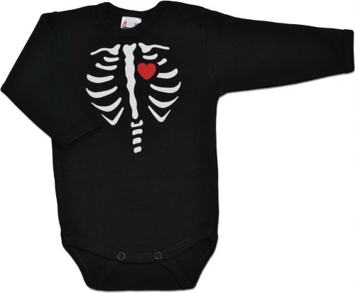 Baby Dejna Body dlouhý rukáv RED HEART- černé, vel. 68 - obrázek 1