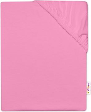 Baby Nellys Dětské jersey prostěradlo do postýlky - růžová, 140 x 70 cm - obrázek 1