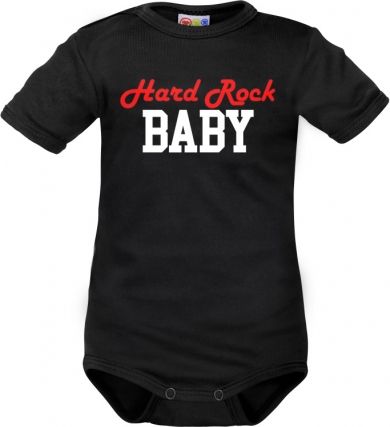 Body krátký rukáv Dejna Hard Rock Baby - černé, vel. 80 - obrázek 1