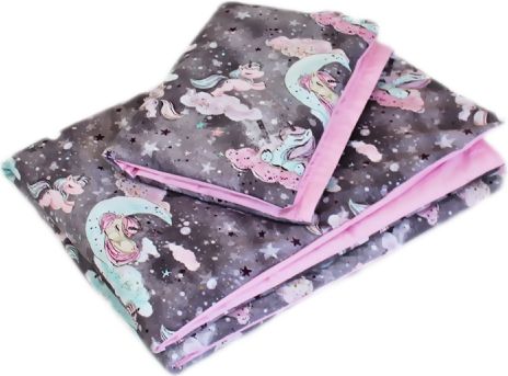 Baby Nellys 2-dílné povlečení 135x100, Noční obloha, bavlněné - růžová, vínová, B19 - obrázek 1