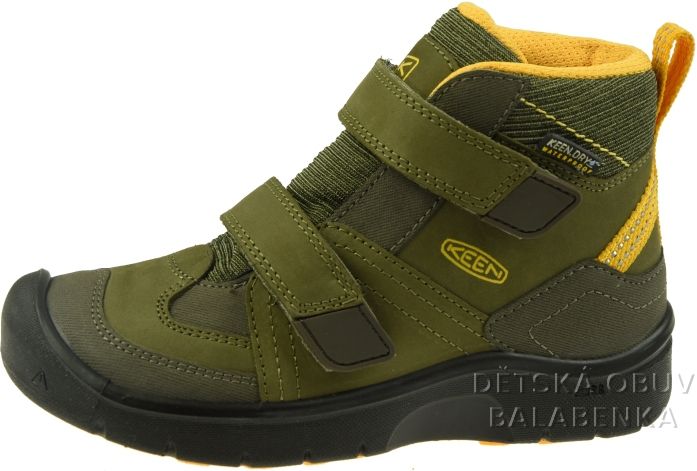 Dětské celoroční boty Keen Hikeport mid strap/Dark olive/citrus (38) - Keen - obrázek 1