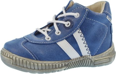 Dětské celoroční boty Pegres 1401B Modrá Bílé pruhy (34) - PEGRES obuv s.r.o. - obrázek 1
