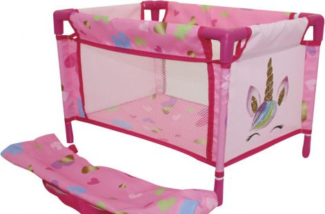Alltoys Bambolína Postýlka cestovní Bambolina Amore s jednorožcem - obrázek 1
