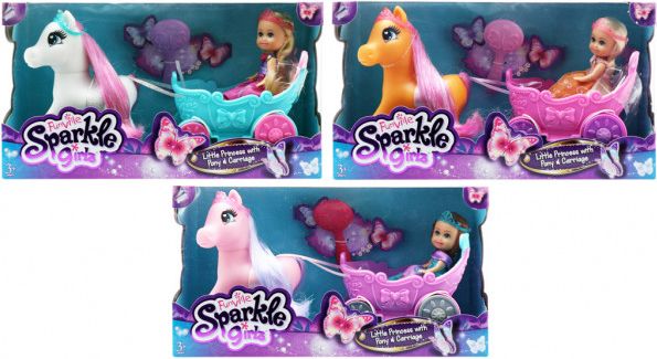 Alltoys Sparkle Girlz Princezna Sparkle Girlz s kočárem a koníkem - obrázek 1