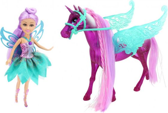 Alltoys Funville Magický svítící jednorožec s vílou Sparkle Girlz - obrázek 1