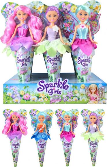 Alltoys Funville Víla Sparkle Girlz květinová s křídly v kornoutu - obrázek 1