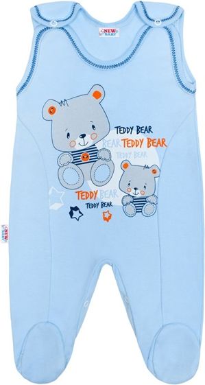 NEW BABY | Nezařazeno | Kojenecké dupačky New Baby teddy modré | Modrá | 50 - obrázek 1