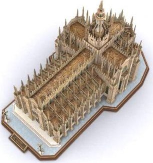 CUBICFUN 3D puzzle Milánský dóm 251 dílků - obrázek 4
