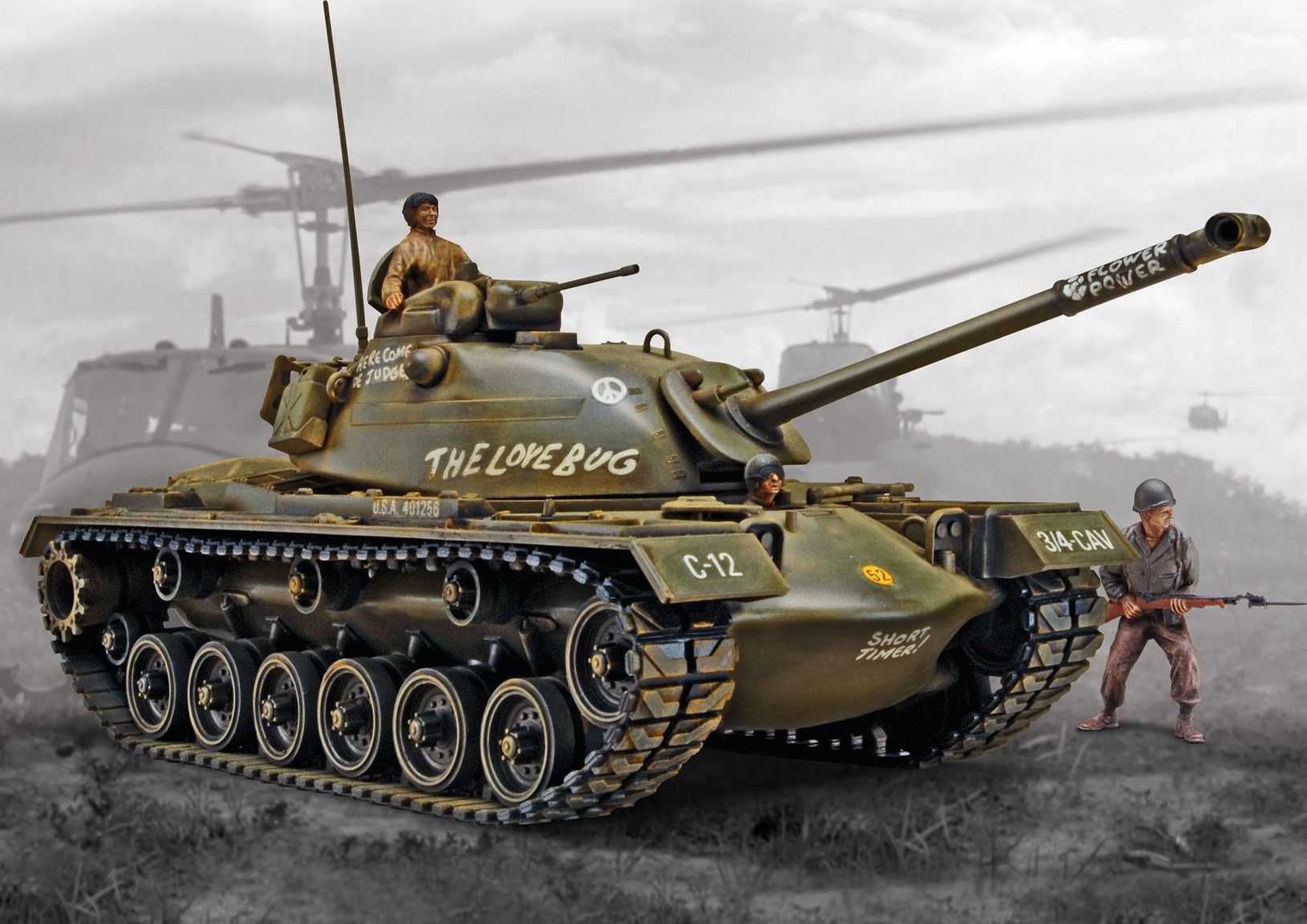 Plastic ModelKit MONOGRAM tank 7853 - M-48 A2 Patton Tank (1:35) - obrázek 4