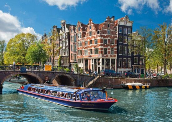 RAVENSBURGER Puzzle Plavba po kanálu v Amsterdamu 1000 dílků - obrázek 1