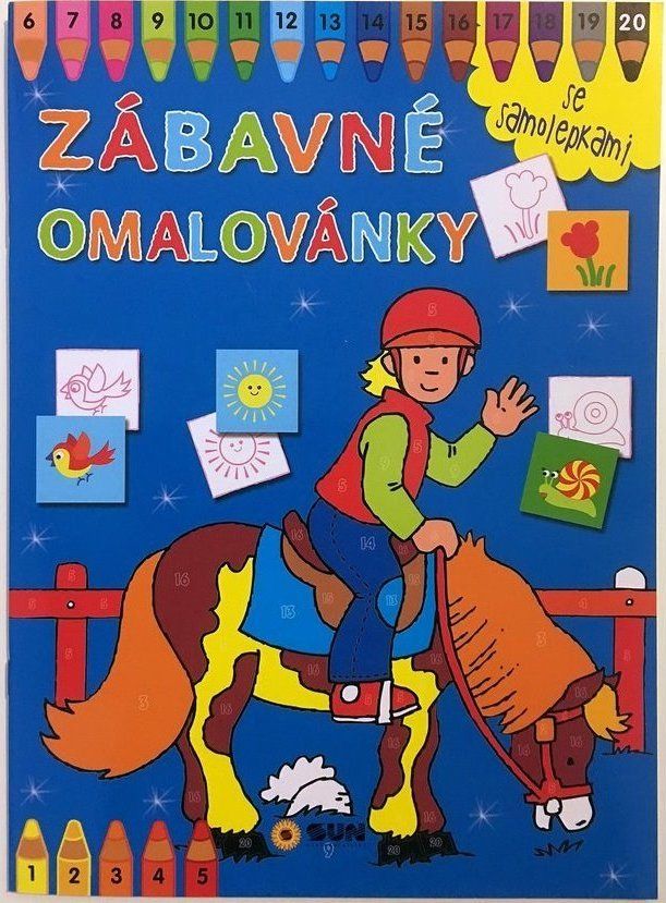 Nakladatelství SUN Zábavné omalovánky podle čísel (modré) - obrázek 1