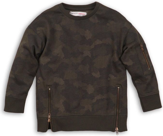 Minoti Mikina chlapecká maskáčová khaki 128/134 - obrázek 1