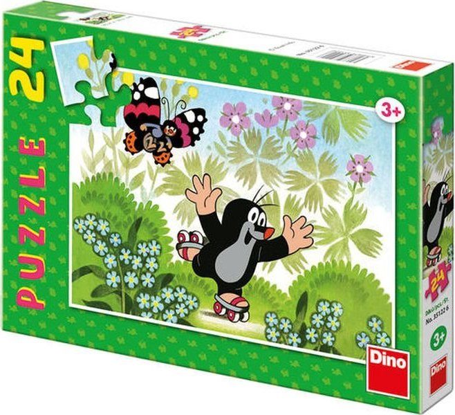 Dino Papírové puzzle Krteček na bruslích 24 dílků - obrázek 2
