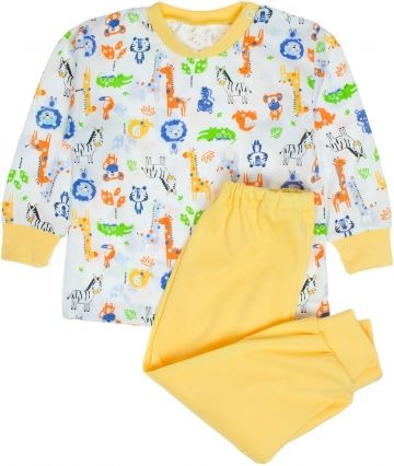 MBaby Bavlněné pyžámko Zoo - bílé, vel. 98 - obrázek 1