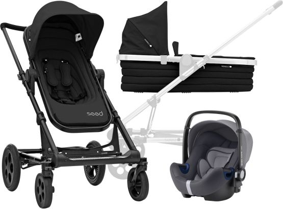 Seed SET Kočárek Papilio Black, Black/Black - obrázek 1