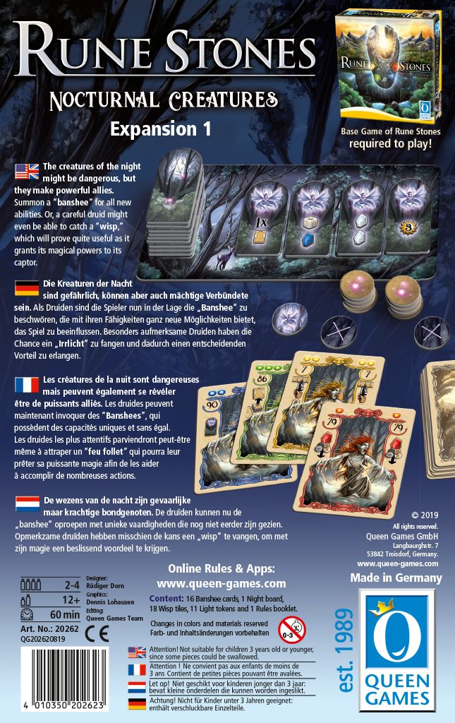 Queen games Rune Stones: Nocturnal Creatures - EN/DE/FR/NL - obrázek 2