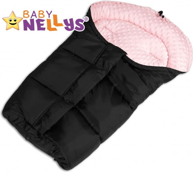 Baby Nellys Fusák nejen do autosedačky Baby Nellys ® MINKY - sv. růžový - obrázek 1