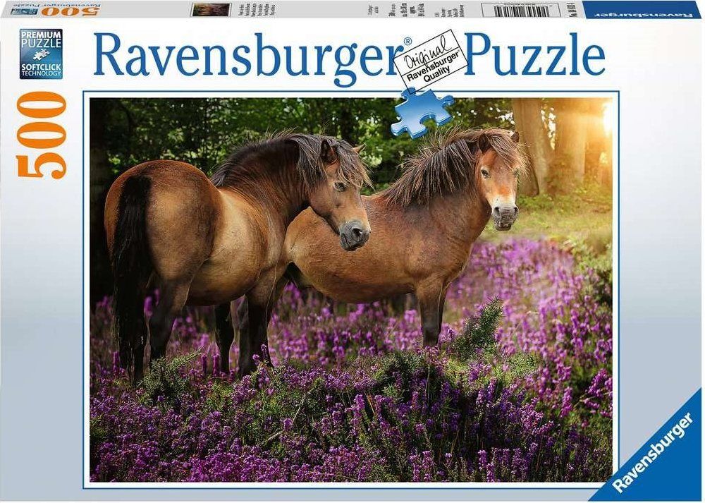 RAVENSBURGER Puzzle Poníci ve vřesovišti 500 dílků - obrázek 2