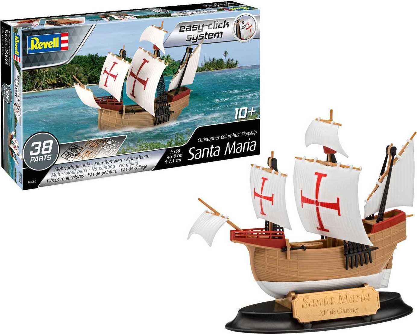 REVELL EasyClick Modelset loď 65660 - Model Set Santa Maria (1:350) - obrázek 7
