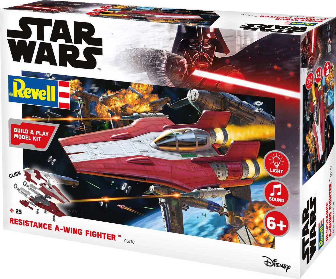 REVELL Build & Play SW 06770 - Resistance A-wing Fighter, red (světelné a zvukové efekty) (1:44) - obrázek 2