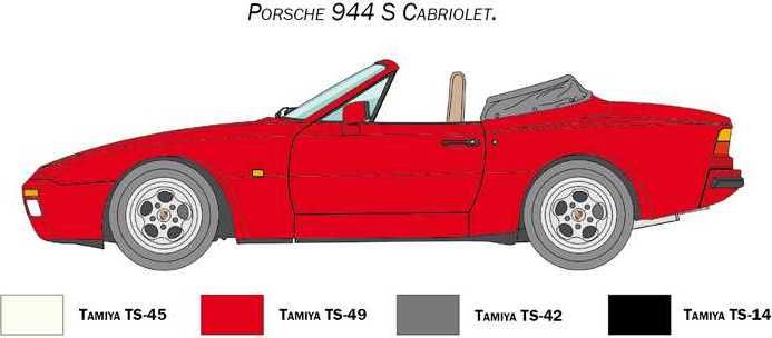ITALERI Model Kit auto 3646 - Porsche 944 S Cabrio (1:24) - obrázek 2