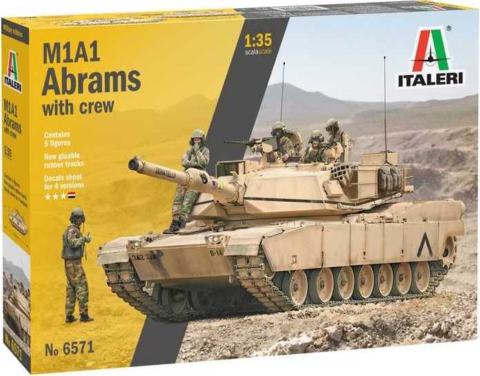 ITALERI Model Kit tank 6571 - M1A2 ABRAMS with crew (1:35) - obrázek 1