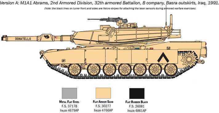 ITALERI Model Kit tank 6571 - M1A2 ABRAMS with crew (1:35) - obrázek 2
