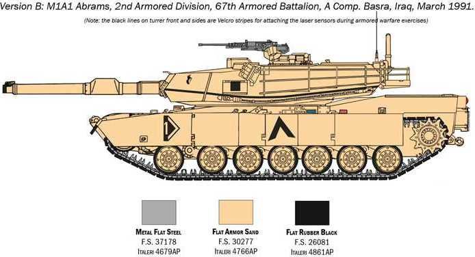 ITALERI Model Kit tank 6571 - M1A2 ABRAMS with crew (1:35) - obrázek 3