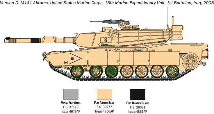 ITALERI Model Kit tank 6571 - M1A2 ABRAMS with crew (1:35) - obrázek 5