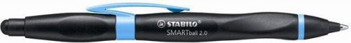 Kuličkové pero "Smartball 2.0", černá-fialová, 0,5mm, pro leváky, stiskací mechanismus, STABILO - obrázek 1