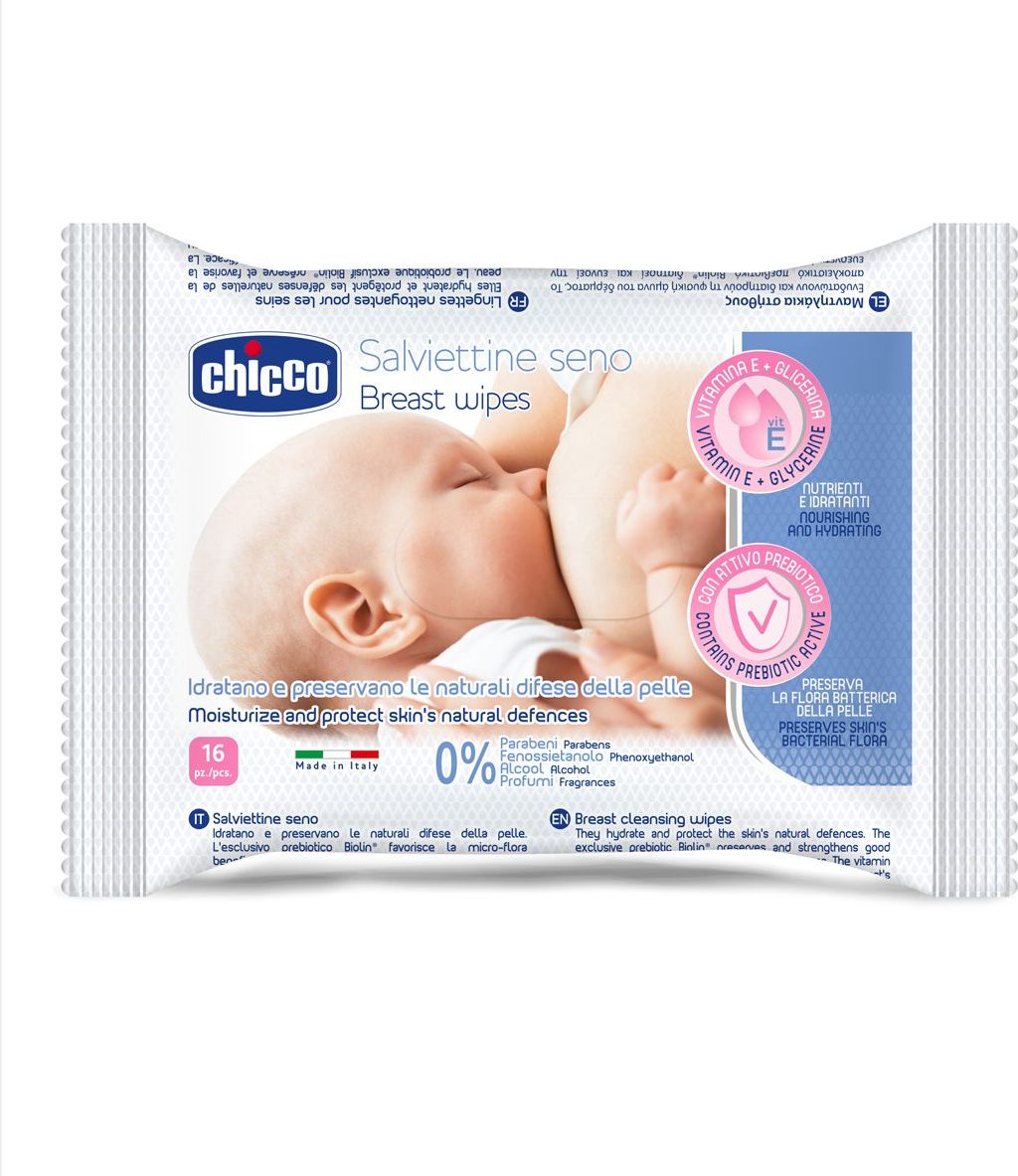 Chicco vlhčené ubrousky na prsa 16 ks - obrázek 1