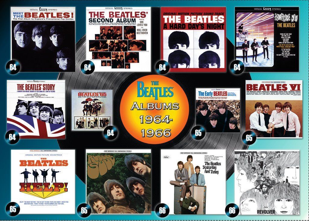 RAVENSBURGER Puzzle Beatles: Alba 1964 - 1966, 1000 dílků - obrázek 1